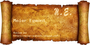Meier Egmont névjegykártya
